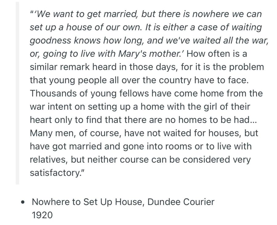 Nowhere to Set Up House - Dundee Courier (1920)